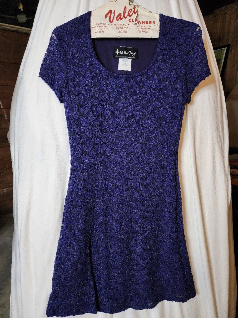 All That Jazz Purple Lace Midi Dress